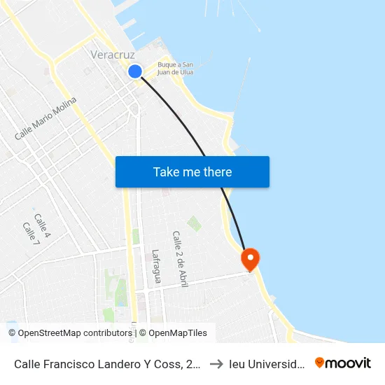 Calle Francisco Landero Y Coss, 297 to Ieu Universidad map