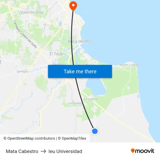 Mata Cabestro to Ieu Universidad map