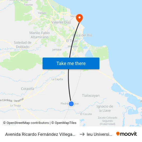Avenida Ricardo Fernández Villegas, 920 to Ieu Universidad map