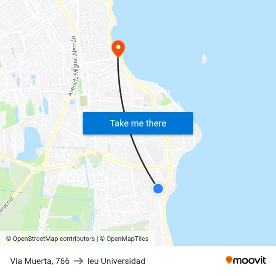 Via Muerta, 766 to Ieu Universidad map