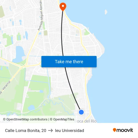 Calle Loma Bonita, 20 to Ieu Universidad map