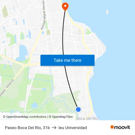 Paseo Boca Del Río, 31b to Ieu Universidad map