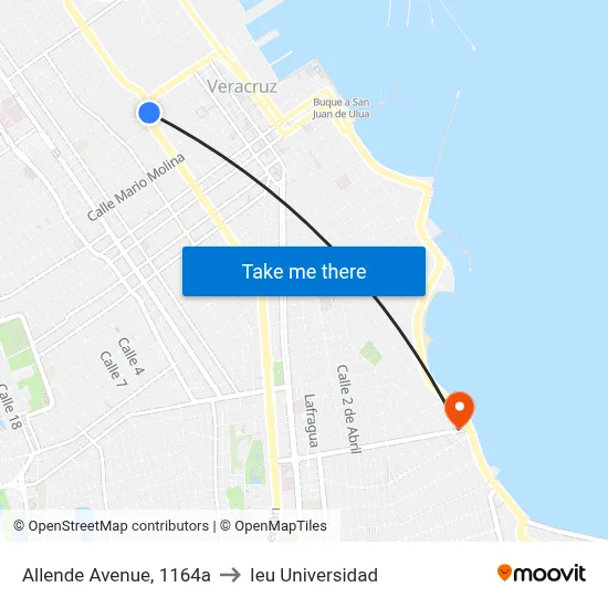 Allende Avenue, 1164a to Ieu Universidad map