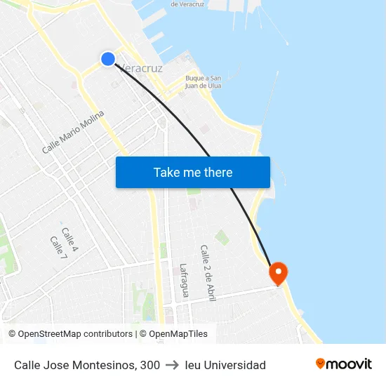 Calle Jose Montesinos, 300 to Ieu Universidad map