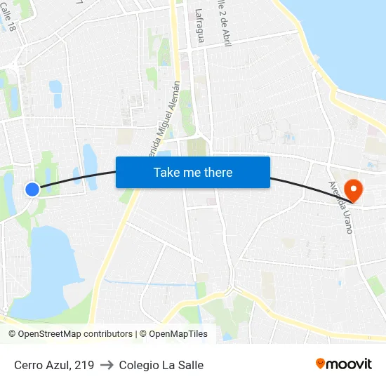 Cerro Azul, 219 to Colegio La Salle map