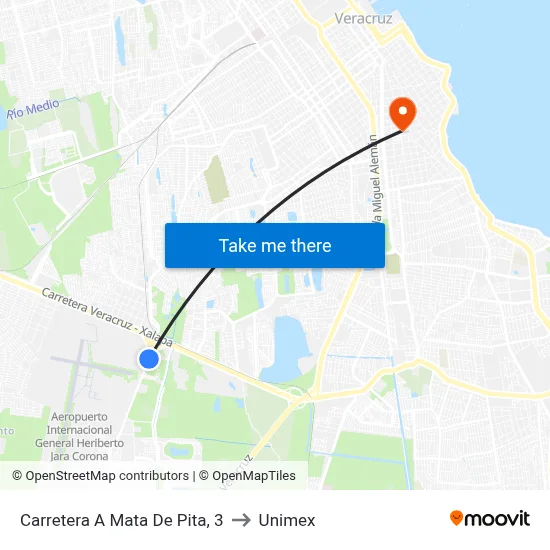 Carretera A Mata De Pita, 3 to Unimex map