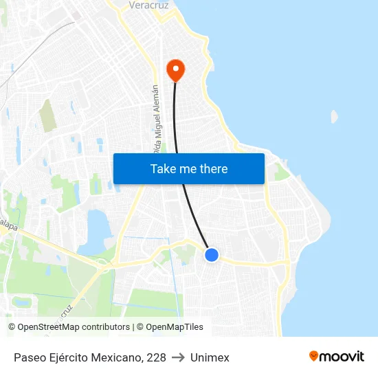 Paseo Ejército Mexicano, 228 to Unimex map