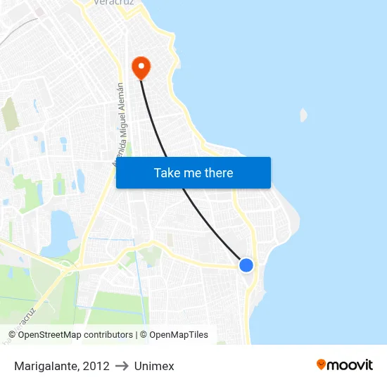 Marigalante, 2012 to Unimex map