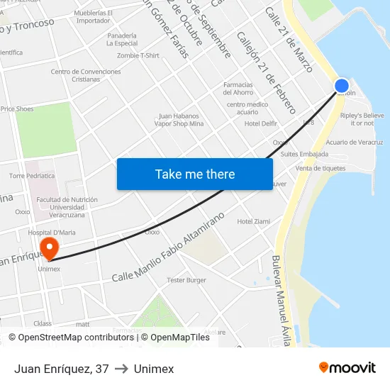 Juan Enríquez, 37 to Unimex map