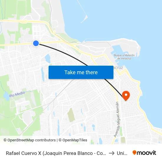 Rafael Cuervo X (Joaquín Perea Blanco - Costa De Marfil) to Unimex map