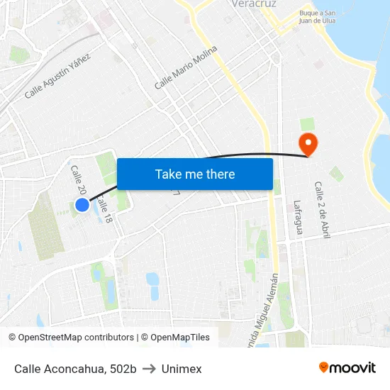 Calle Aconcahua, 502b to Unimex map