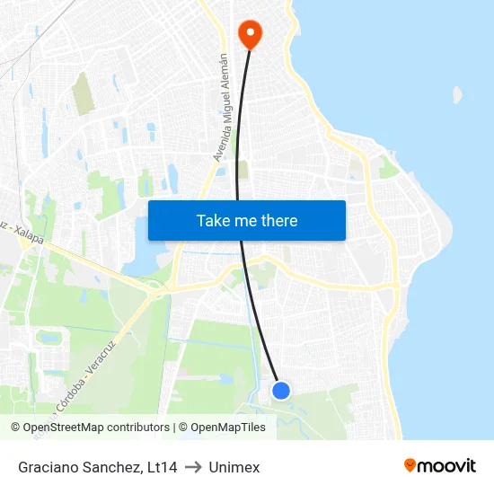 Graciano Sanchez, Lt14 to Unimex map