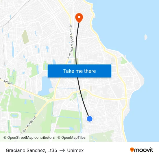 Graciano Sanchez, Lt36 to Unimex map