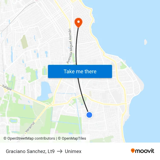 Graciano Sanchez, Lt9 to Unimex map