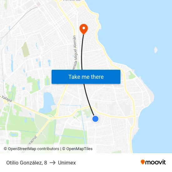 Otilio González, 8 to Unimex map