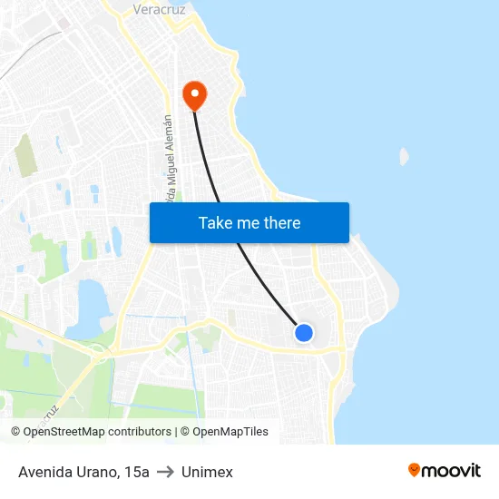 Avenida Urano, 15a to Unimex map