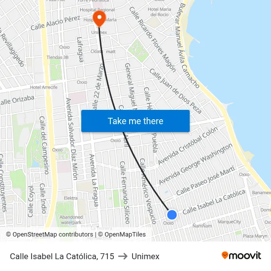 Calle Isabel La Católica, 715 to Unimex map