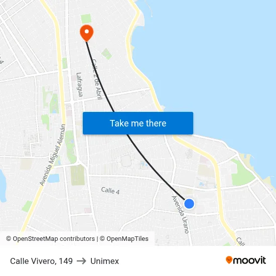 Calle Vivero, 149 to Unimex map