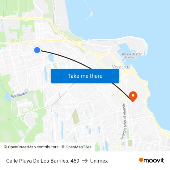 Calle Playa De Los Barriles, 459 to Unimex map