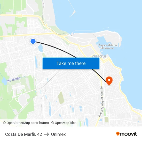 Costa De Marfil, 42 to Unimex map
