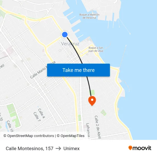 Calle Montesinos, 157 to Unimex map