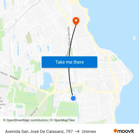 Avenida San José De Calasanz, 797 to Unimex map