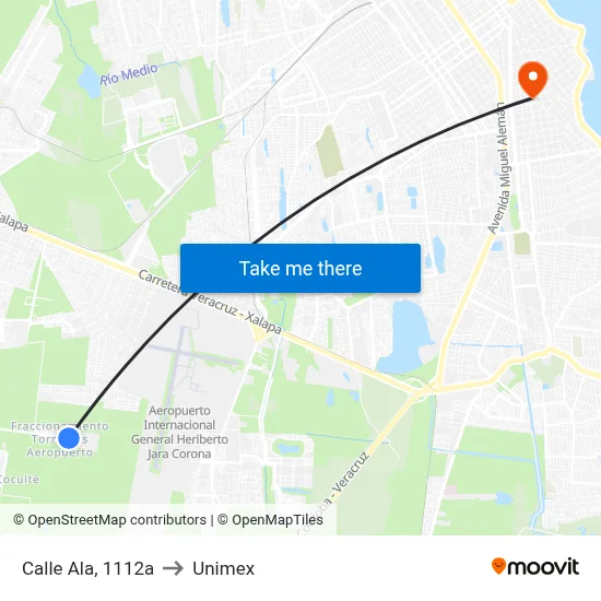 Calle Ala, 1112a to Unimex map