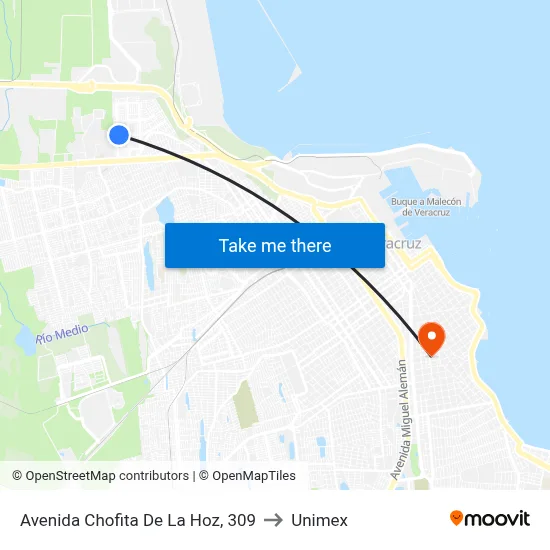 Avenida Chofita De La Hoz, 309 to Unimex map