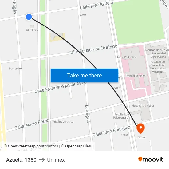 Azueta, 1380 to Unimex map