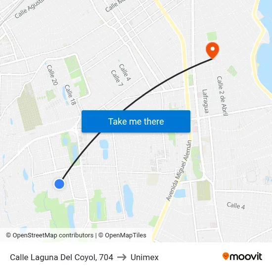 Calle Laguna Del Coyol, 704 to Unimex map