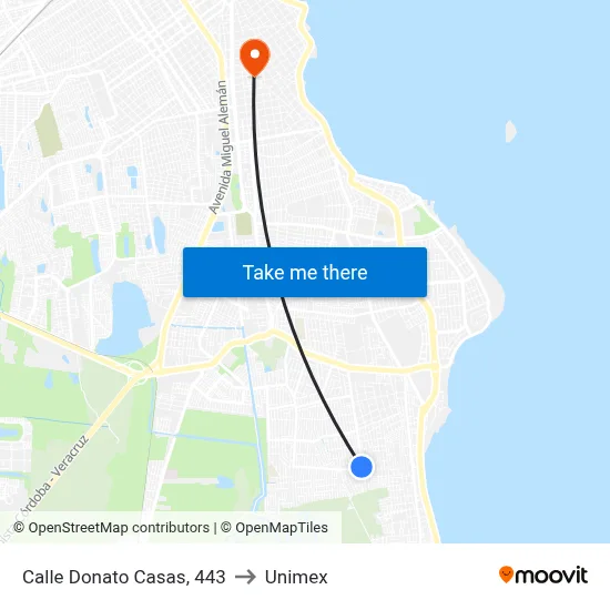 Calle Donato Casas, 443 to Unimex map