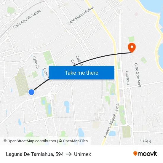 Laguna De Tamiahua, 594 to Unimex map
