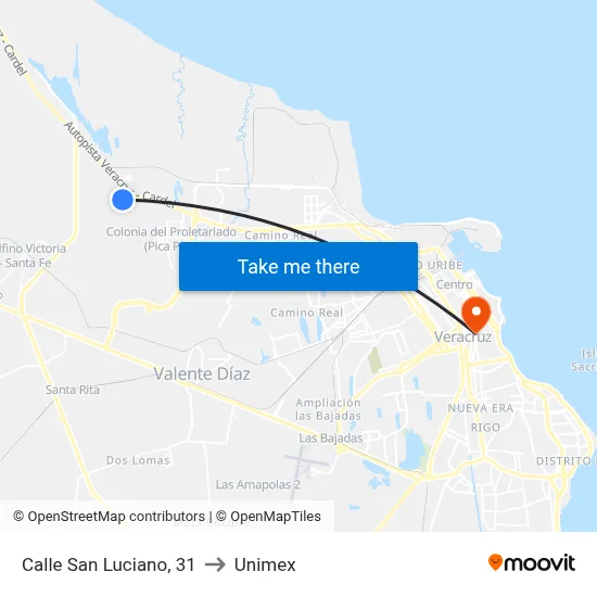 Calle San Luciano, 31 to Unimex map