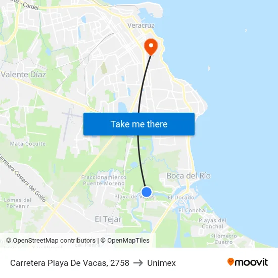 Carretera Playa De Vacas, 2758 to Unimex map
