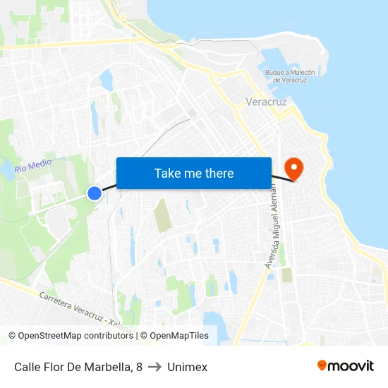 Calle Flor De Marbella, 8 to Unimex map