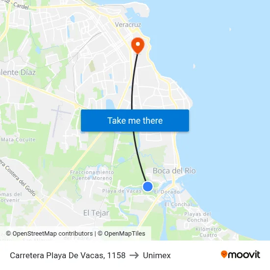 Carretera Playa De Vacas, 1158 to Unimex map