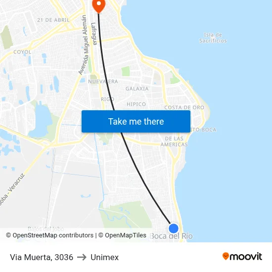 Via Muerta, 3036 to Unimex map