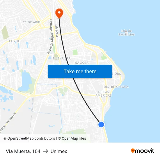 Via Muerta, 104 to Unimex map
