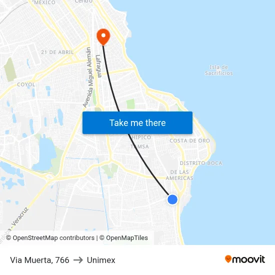 Via Muerta, 766 to Unimex map
