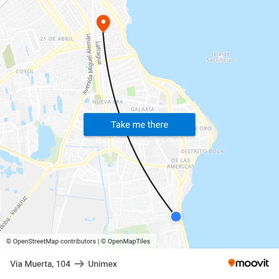 Via Muerta, 104 to Unimex map