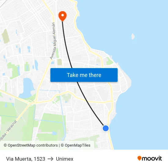 Via Muerta, 1523 to Unimex map