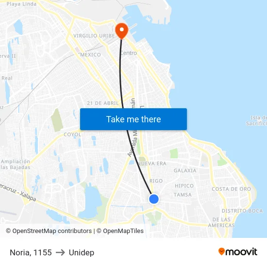 Noria, 1155 to Unidep map