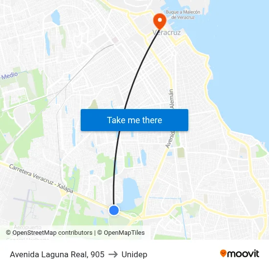 Avenida Laguna Real, 905 to Unidep map