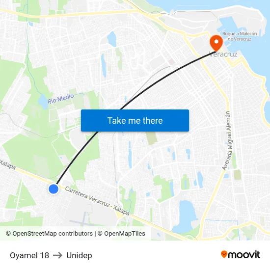Oyamel 18 to Unidep map