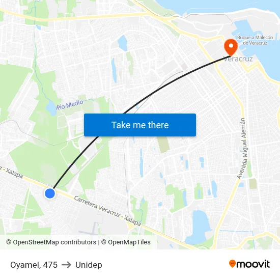 Oyamel, 475 to Unidep map