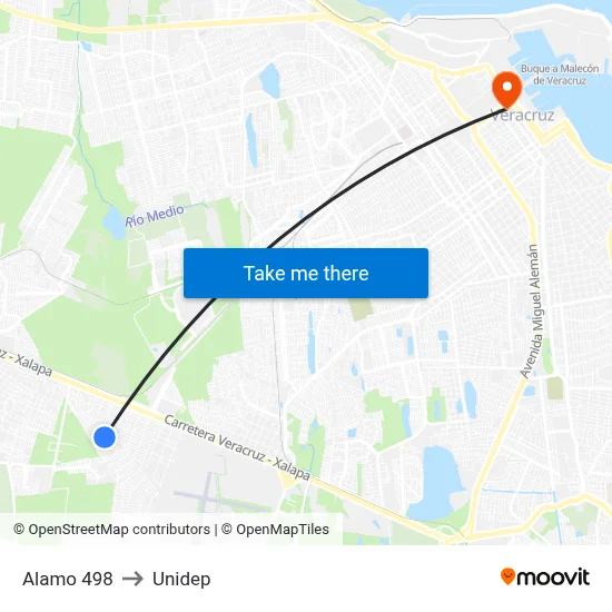 Alamo 498 to Unidep map