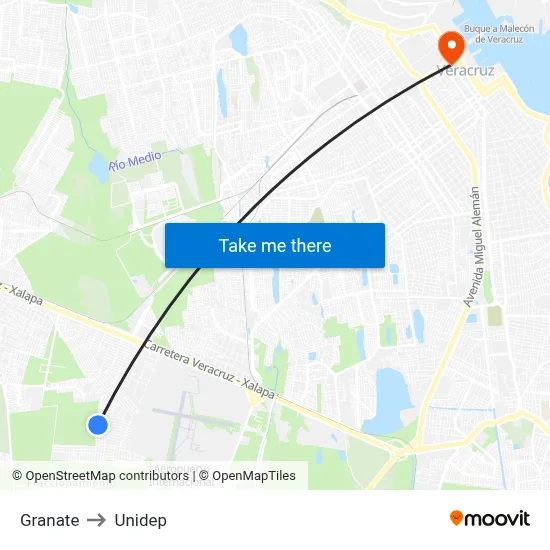 Granate to Unidep map