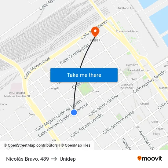 Nicolás Bravo, 489 to Unidep map