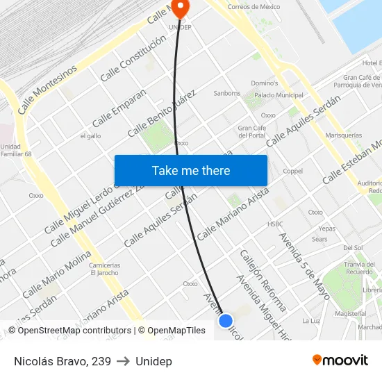 Nicolás Bravo, 239 to Unidep map