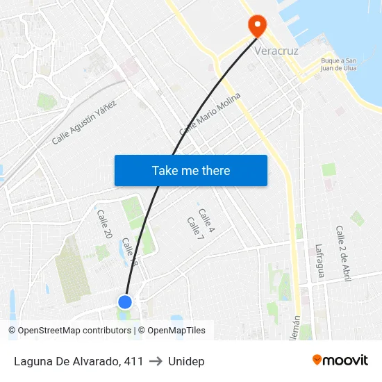 Laguna De Alvarado, 411 to Unidep map